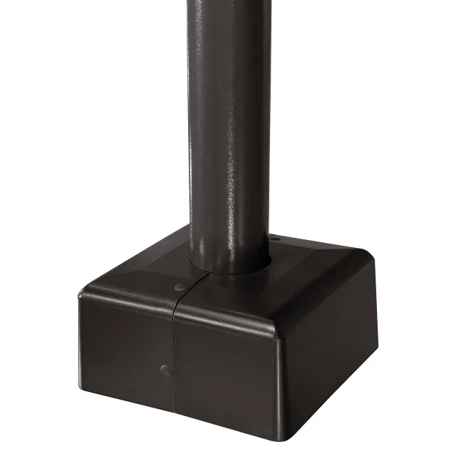 Quick Ship - 15 Foot Round Straight Steel Light Pole, 4 Inch Diameter, 11 Gauge — Warehouse Lighting LED Linear Lights  