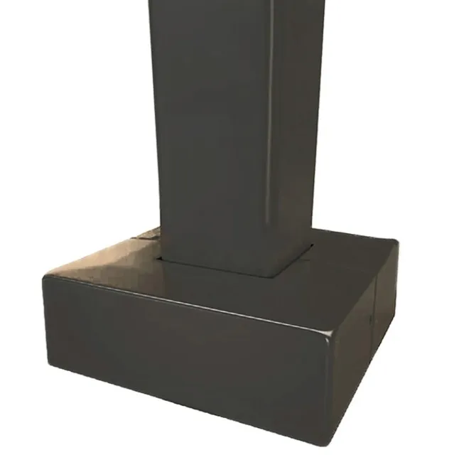 Quick Ship - 25 Foot Square Steel Light Pole, 4 Inch Width, 11 Gauge, Dark Bronze — Warehouse Lighting LED Lighting Controls  