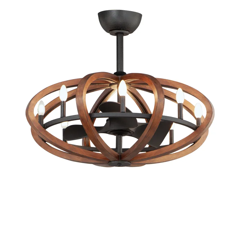 Bodega Bay 8-Light WiFi-enabled LED Fandelight — Warehouse Lighting LED Post Top Lights 40.0W 