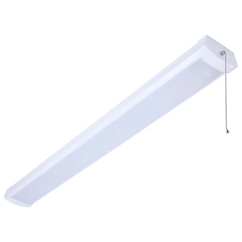 LED 4 Foot Ceiling Wrap with Pull Chain; 39 Watts; 27K/30K/35K/40K/50K CCT Selectable; White Finish; 120 Volt — Warehouse Lighting LED Post Top Lights 39.0W 2700K