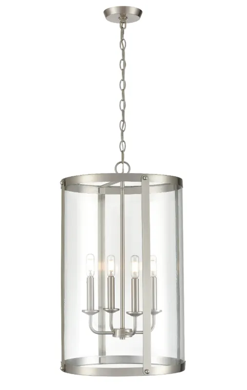 Aydenn 4-Light Pendant light Brushed Nickel Finish, Aydenn Collection — Warehouse Lighting LED Landscape Lights 250.0W 