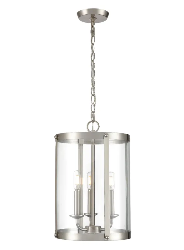 Aydenn 3-Light Pendant light, Brushed Nickel, Aydenn Collection — Warehouse Lighting LED Landscape Lights 200.0W 