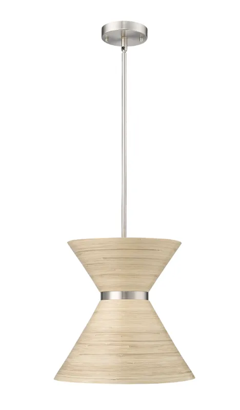 Jaycen 1-Light Pendant light Brushed Nickel, Jaycen Collection — Warehouse Lighting LED Landscape Lights 60.0W 