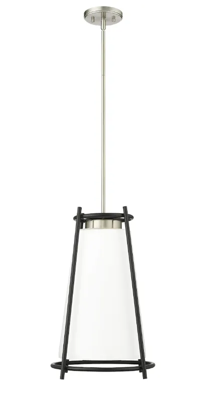 Milroe 1-Light Pendant light Brushed Nickel or Vintage Brass, Milroe Collection — Warehouse Lighting LED Landscape Lights 60.0W 