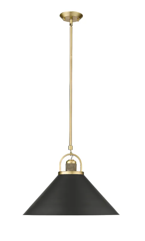 Artistan 1-Light Pendant light Polished Nickel/Matte White or Vintage Brass / Matte Black, Artistan Collection — Warehouse Lighting LED Landscape Lights 60.0W 