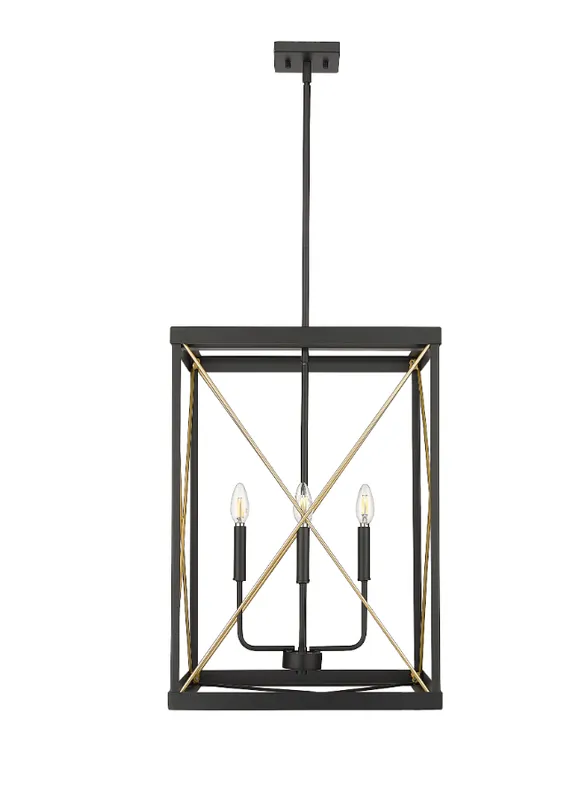 Terni 4-Light Pendant light Matte Black / Painted Modern Gold, Terni Collection — Warehouse Lighting LED Landscape Lights 250.0W 