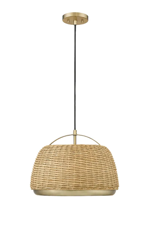 1-Light Pendant light Vintage Brass — Warehouse Lighting LED Landscape Lights 60.0W 
