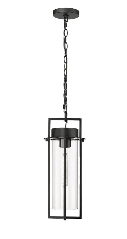 Russell 1-Light Outdoor Hanging Lantern Powder Coated Black — Warehouse Lighting LED Landscape Lights 60.0W 