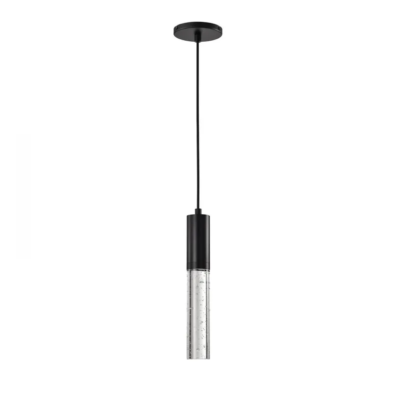 Lacey; 2 Inch LED Mini Pendant; RGB/TW; Starfish Enabled; Matte Black with K9 Bubble Crystal — Warehouse Lighting LED Landscape Lights 11.5W 2000K
