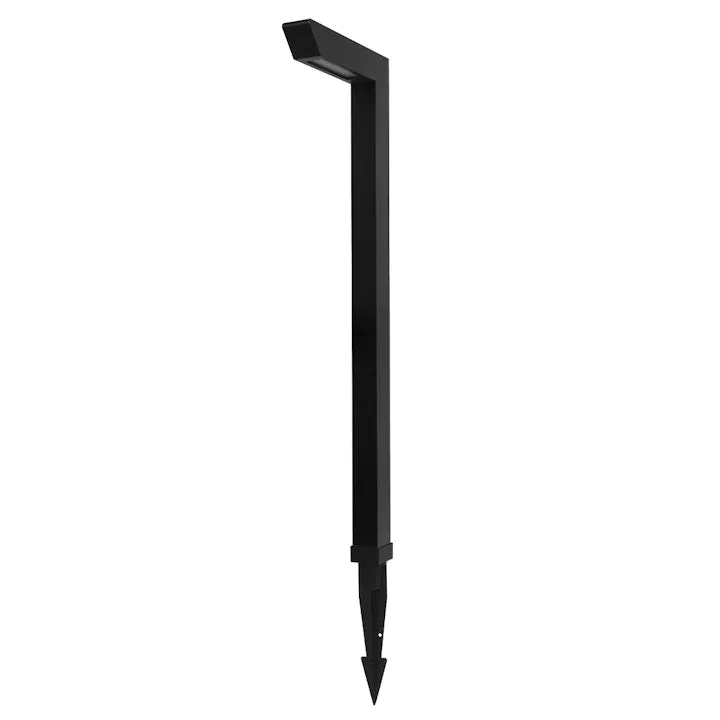 21" RGBW Path Light: L-Shape, 5W, 200 Lumens, 12-24V, Black Finish — Warehouse Lighting LED Bollards & Pathway Lights 5.0W 