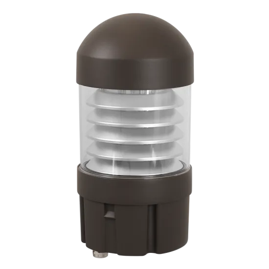 LED SPEC-SELECT™ Bollard Round, Dome Top, Louver, 2860 Lumen Max, Wattage and CCT Selectable, 120-277V — Warehouse Lighting LED Bollards & Pathway Lights 20.0W 3000K