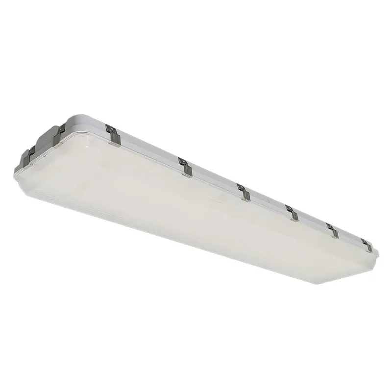 4FT LED Vapor Tight High Bay Light, 32000 Lumen Max, Wattage and CCT Selectable, Emergency Backup, 120-277V — Warehouse Lighting LED Linear Lights 200.0W 3500K