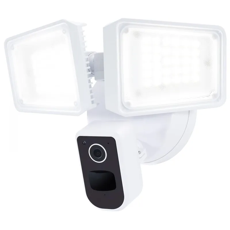 36 Watt Outdoor SMART Security Light with Camera; Starfish Enabled; Tunable White; White or Black Finish — Warehouse Lighting LED Lighting Controls 36.0W 