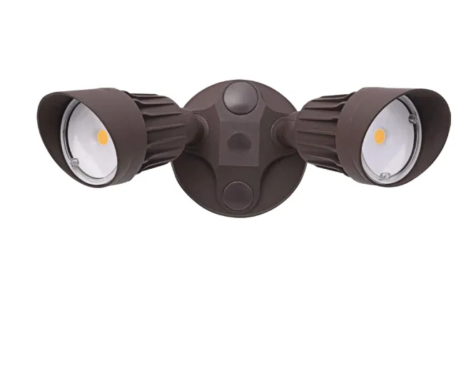 LED Security Lights, 2 Heads, 1900 Lumens, 20W, 5000K,  120-277 — Warehouse Lighting LED Lighting Controls 20.0W 5000K