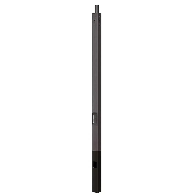10 Foot 4 Inch Direct burial Straight Square Steel Pole 11G — Warehouse Lighting LED Lighting Controls  
