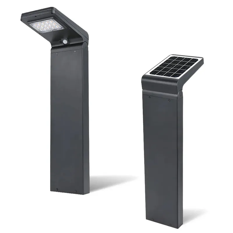 5W Solar LED Square Bollard Light — Warehouse Lighting LED Bollards & Pathway Lights 5.0W 5000K