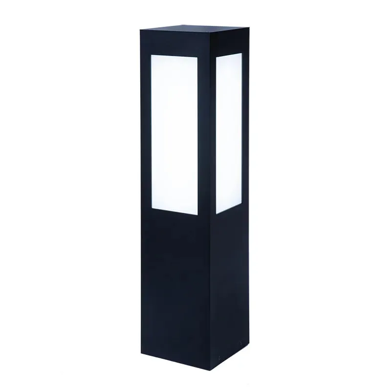 26" Square Bollard Long Lens, 1375 Lumen Max, Wattage and CCT Selectable, 120-277V, Black or Bronze Finish — Warehouse Lighting LED Bollards & Pathway Lights 10.0W 3500K