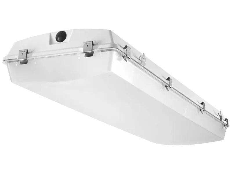 4FT Wide Body LED Linear Vapor Tight High Bay, 26,424 Lumen Max, Wattage Selectable, 4500K, 120-277V or 347-480V — Warehouse Lighting LED Linear Lights 150.0W 4500K