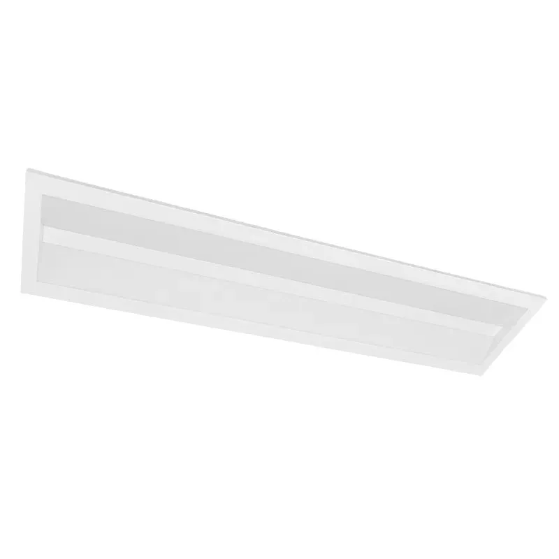 1x4 Architectural Sloped-Lens Troffer, 4500 Lumen Max, Wattage and CCT Selectable, 120-277V — Warehouse Lighting LED Downlights 30.0W 3500K