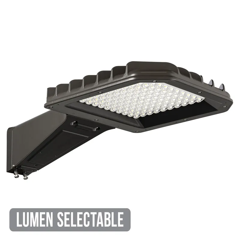 Eagle Series LED Large Area/Parking Lot Light, 47,135 Lumen Max, 4500K, Type 5, Bronze Finish, 120-277V or 347-480V — Warehouse Lighting LED Flood Lights 350.0W 4500K