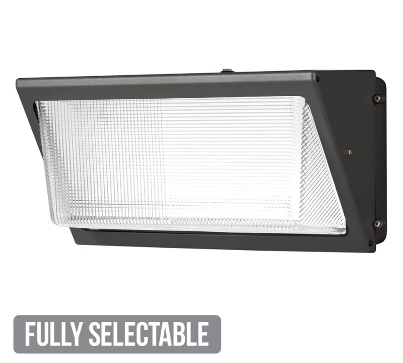 Classic LED Wall Pack, 13,472 Lumen Max, Wattage and CCT Selectable, 120-277V or 347-480V, Bronze — Warehouse Lighting LED Wall Lights  