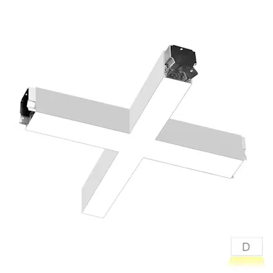 22x22" T-Shape  Downlight, 6000 Lumen Max, Wattage and CCT Selectable, 120-277V — Warehouse Lighting LED Downlights 25.0W 2700K