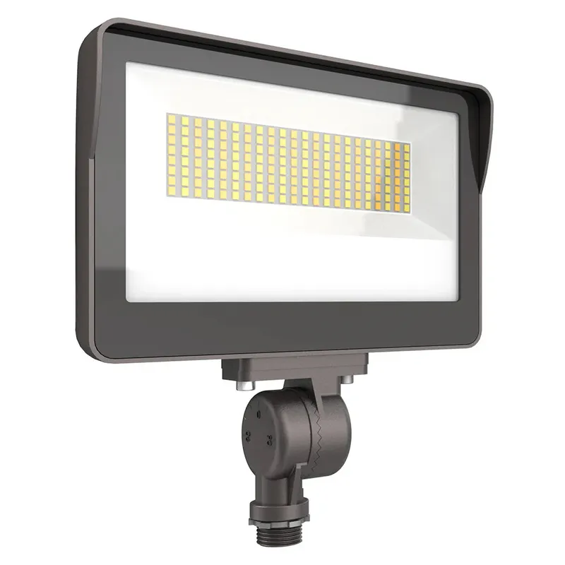 LED Flood Light With Photocell, 8760 Lumen Max, Wattage and CCT Selectable, Knuckle Mount, 120-277V — Warehouse Lighting LED Flood Lights 35.0W 3000K
