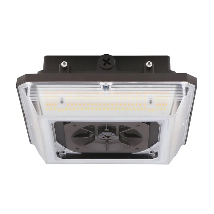 ARCY-Line: Square Canopy Fixture, 13050 Lumen Max, Wattage and CCT Selectable, 120-277V, Bronze or White Finish — Warehouse Lighting LED Canopy Lights 0.0W 3000K