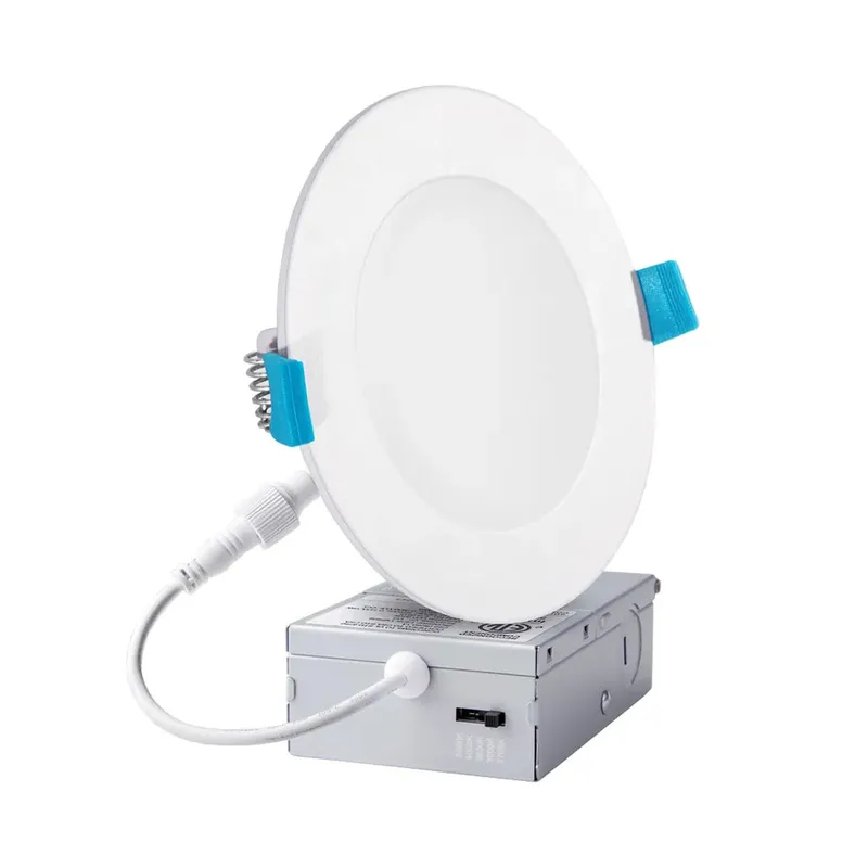 Ultra-slim 4" LED Recessed Downlight, CCT Selectable, 10W, 120V — Warehouse Lighting LED Downlights 10.0W 2700K