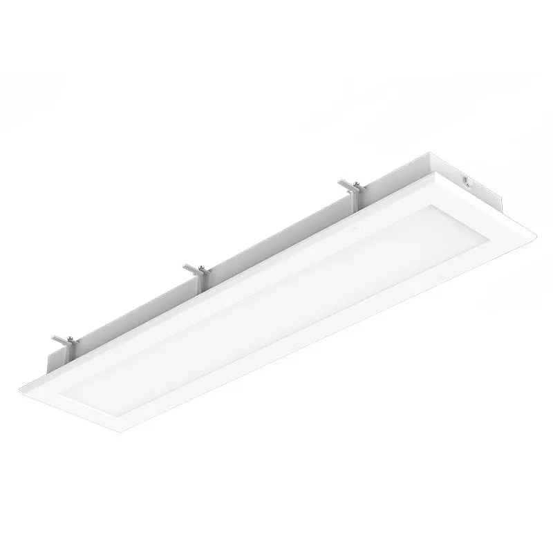 NSF and IP65 Rated 1X4 Flat Panel, 5000 Lumen Max, Wattage and CCT Selectable, 120-277V — Warehouse Lighting LED Downlights 30.0W 3500K