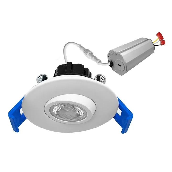 2" Gimbal Downlight: SnapTrim-Line, 350 Lumens, 5W, CCT Selectable, 120V — Warehouse Lighting LED Downlights 5.0W 2700K