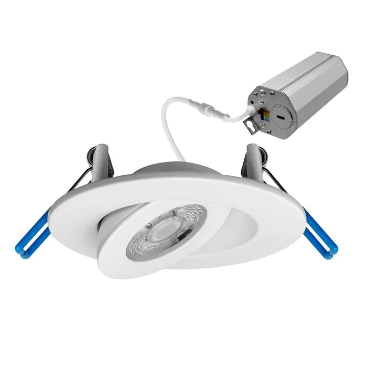 2" Floating Gimbal Canless Downlight, 400 Lumens, 5W, CCT Selectable, 120V — Warehouse Lighting LED Downlights 5.0W 2700K