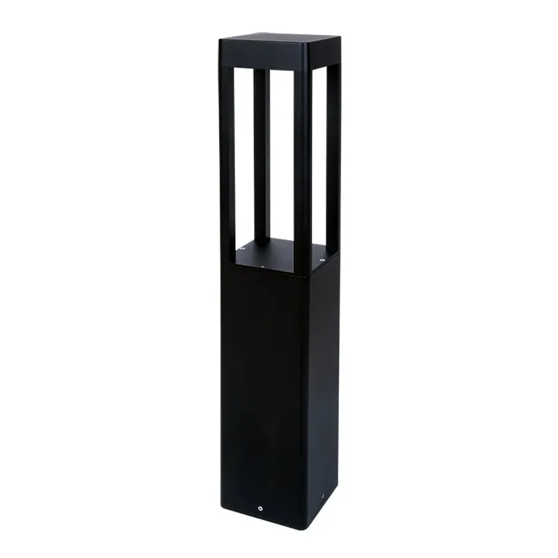 32" Square Bollard Open Design, 1375 Lumen Max, Wattage and CCT Selectable, Bronze or Black — Warehouse Lighting LED Bollards & Pathway Lights 10.0W 3000K