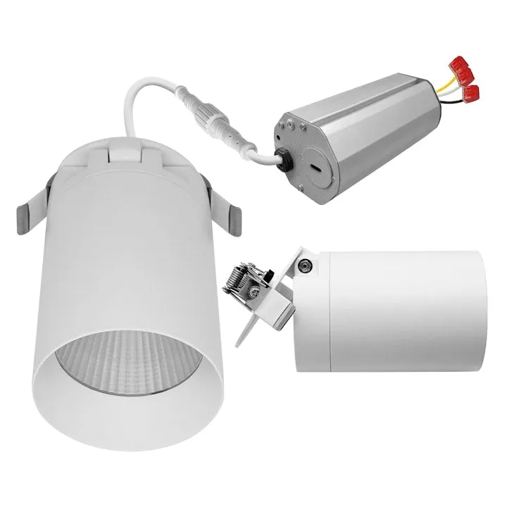 3" Cylinder Downlight: 1000 Lumens, 15W, CCT Selectable, 120V, White or Black Finish — Warehouse Lighting LED Downlights 15.0W 2700K