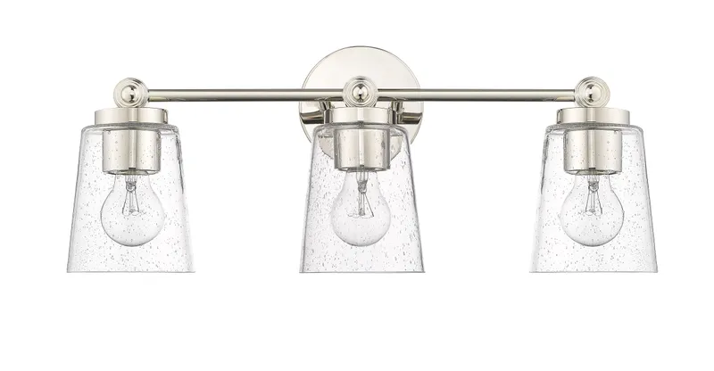 Vanity Light, Lauryn Collection, Polished Nickel — Warehouse Lighting LED Wall Lights 150.0W 