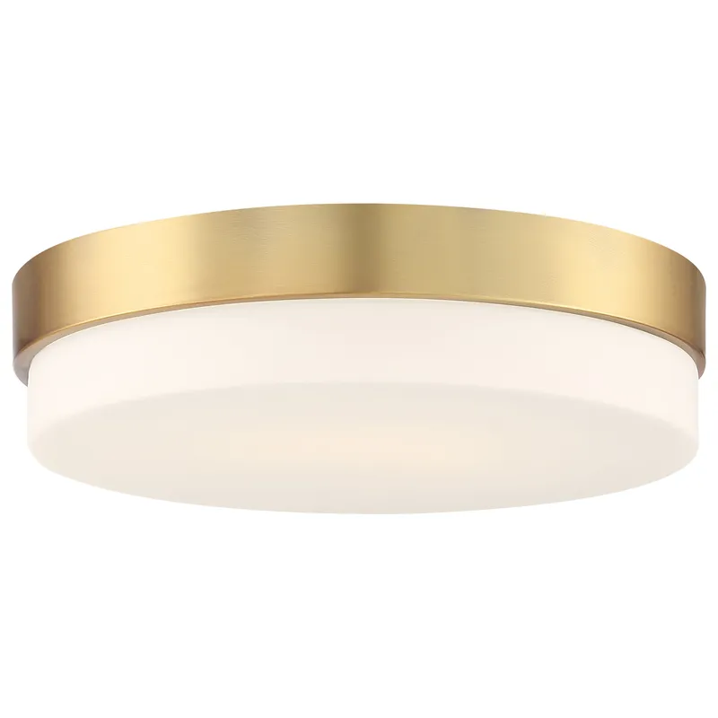 LED Flush Mount, 2000 Lumens, Antique Brushed Brass or Matte Black Finish, 120V — Warehouse Lighting LED Post Top Lights 30.0W 3000K