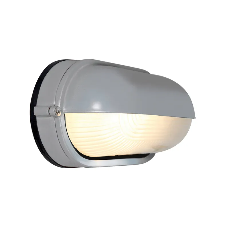 1 Light Outdoor LED Bulkhead, 800 Lumens, Satin Finish, 120V — Warehouse Lighting LED Wall Lights 10.0W 3000K