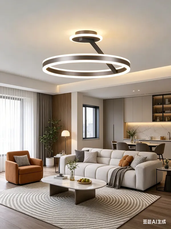 Modern LED Ceiling Chandelier | Dimmable Surface Mounted —    