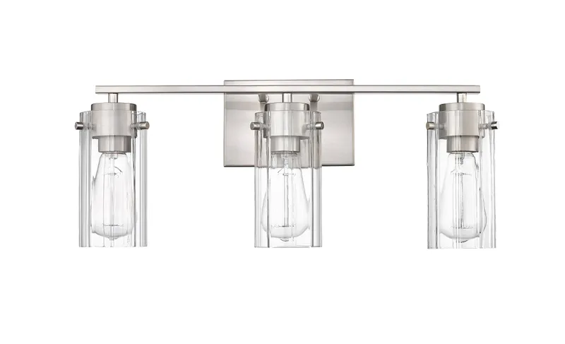 Vanity Light, Serena Collection, 120V, Brushed Nickel and Matte Black — Warehouse Lighting LED Wall Lights 200.0W 