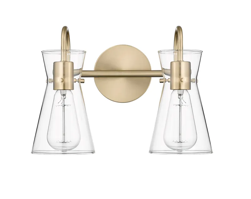 Vanity Light, Camellia Collection, Modern Gold and Brushed Nickel — Warehouse Lighting LED Wall Lights 150.0W 