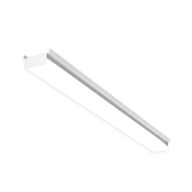 4FT LED Linear Retrofit Strip Light, 3865 Lumens, 4000K, Surface Mounted, Frosted Flat or Round Lens, 120-277V — Warehouse Lighting LED Downlights 23.3W 4000K