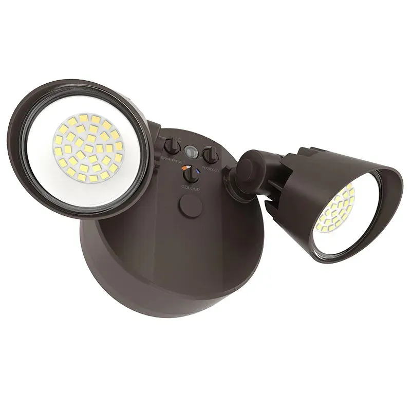 X-Gen Advance Security Lights, 3250 Lumens, Wattage and CCT Selectable, 120V, Bronze, White or Black Finish — Warehouse Lighting LED Lighting Controls 20.0W 3000K