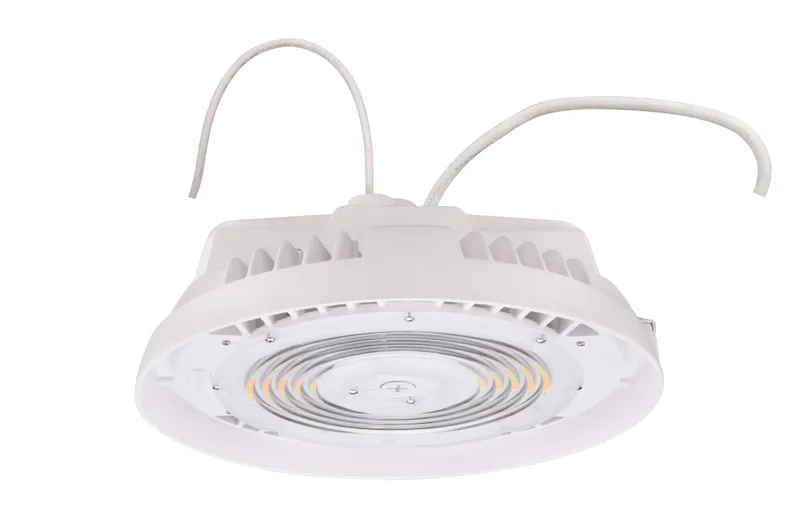 Round High Bay, 24,000 Lumen Max, Wattage and CCT Selectable, 120-347V, White Finish — Warehouse Lighting LED High Bay Lights 150.0W 4000K