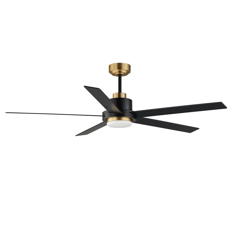 Daisy 60" 5-Blade Fan w LED Light Kit, Black Gold or Satin Nickel Finish — Warehouse Lighting LED Post Top Lights 20.0W 3000K