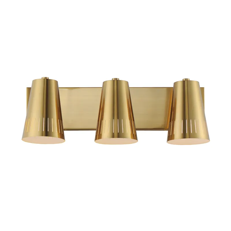 Helsinki 3-Light Bath Vanity, Natural Aged Brass — Warehouse Lighting LED Wall Lights 200.0W 