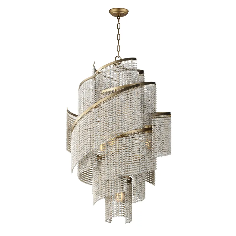 Fontaine 7-Light Chandelier, Golden Silver Finish — Warehouse Lighting LED Landscape Lights 450.0W 