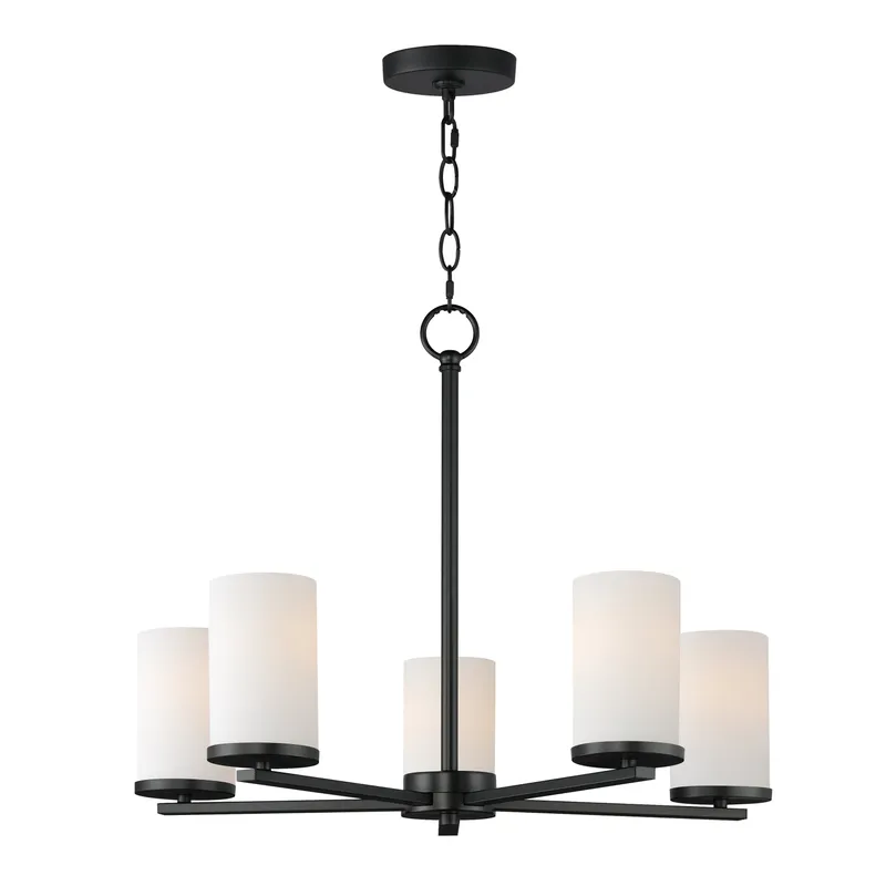 Lateral 5-Light Chandelier, Black or Satin Nickel Finish — Warehouse Lighting LED Landscape Lights 300.0W 
