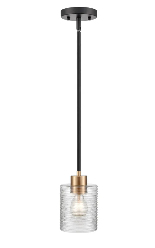 Mini-Pendant Light, Matte Black Modern Gold Finish, Renitta Collection — Warehouse Lighting LED Landscape Lights 60.0W 