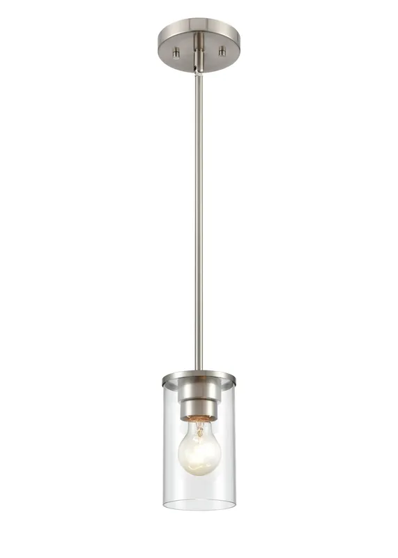 Pendant Light, Brushed Nickel Finish, Verlana Collection — Warehouse Lighting LED Landscape Lights 60.0W 