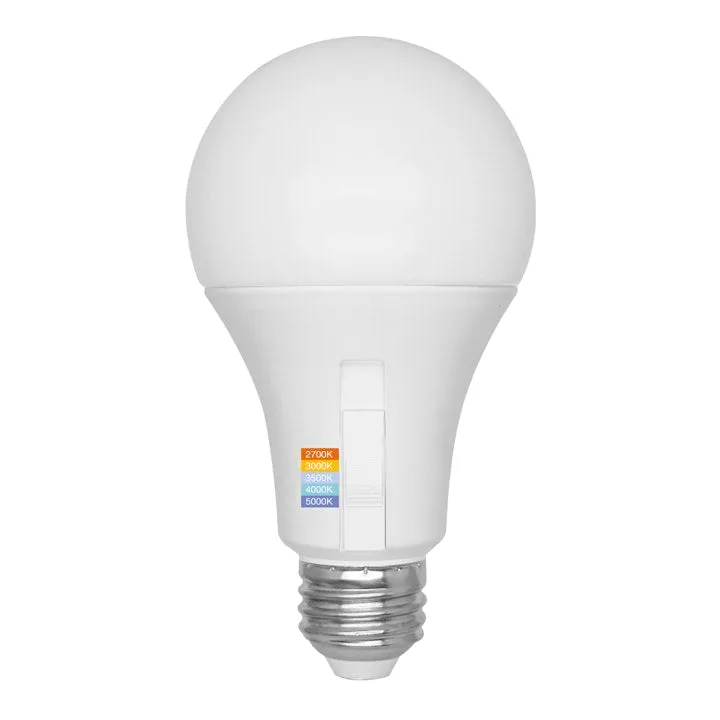 10PK A Bulb Series: 5-CCT LED, A21 100W Equivalent, 15W, 120V — Warehouse Lighting LED Temporary & Work Lights 100.0W 2700K